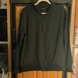 Banana Republic Womens Full Zip Bomber Jacket Black XL